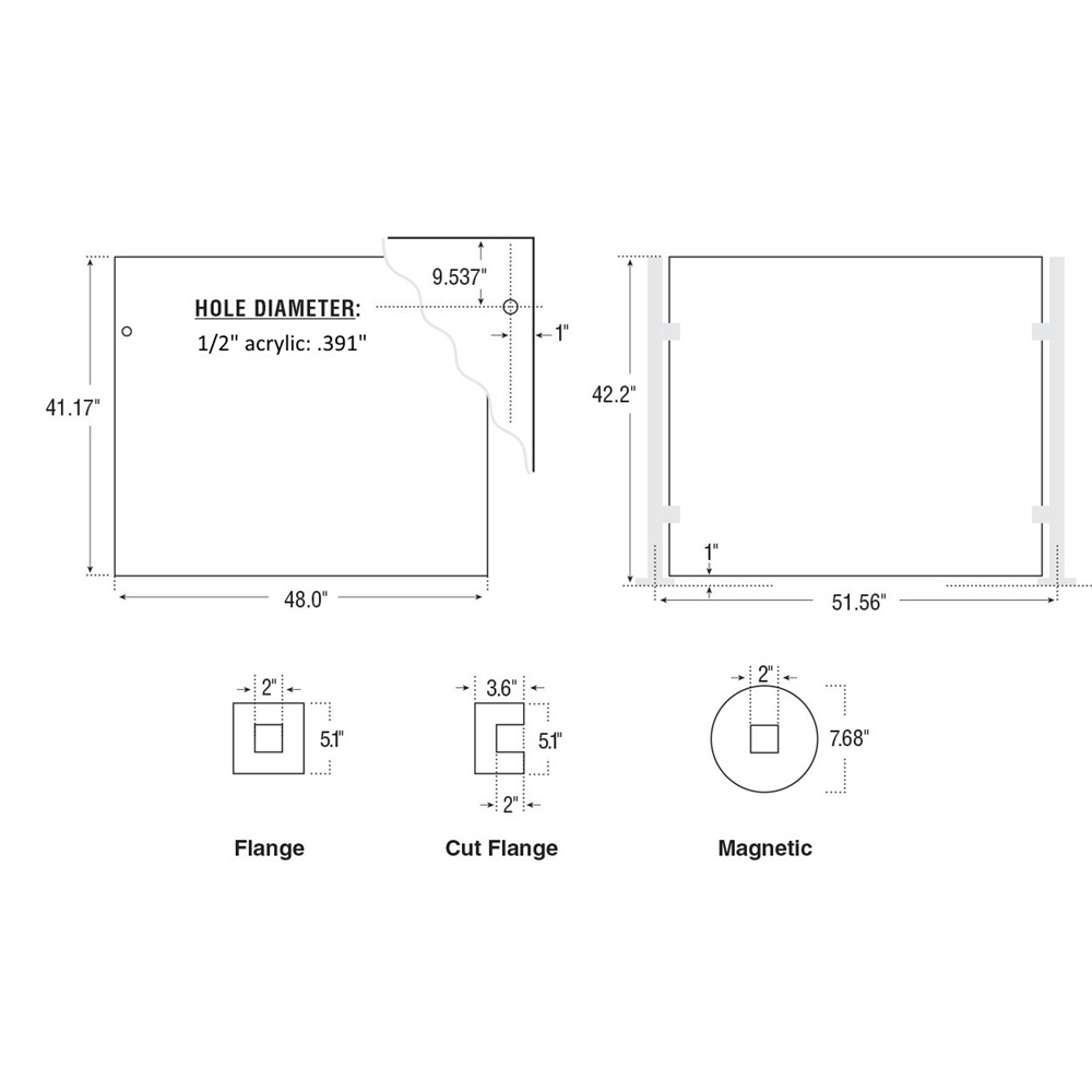 80-A1-P - 1/2" Clear Acrylic Panels