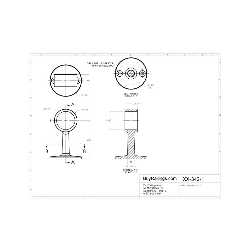 342 - Flush Center Post