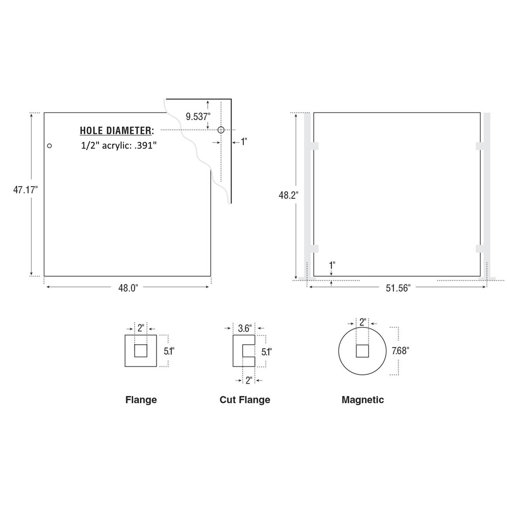 80-A1-P - 1/2" Clear Acrylic Panels