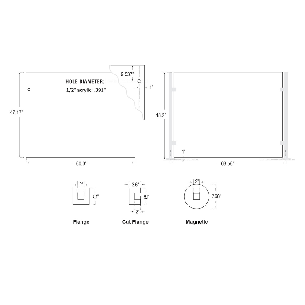 80-A1-P - 1/2" Clear Acrylic Panels