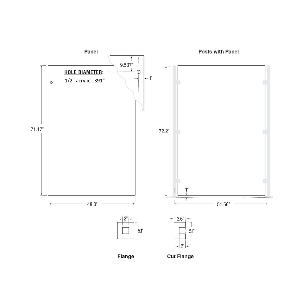 80-A1-P - 1/2" Clear Acrylic Panels