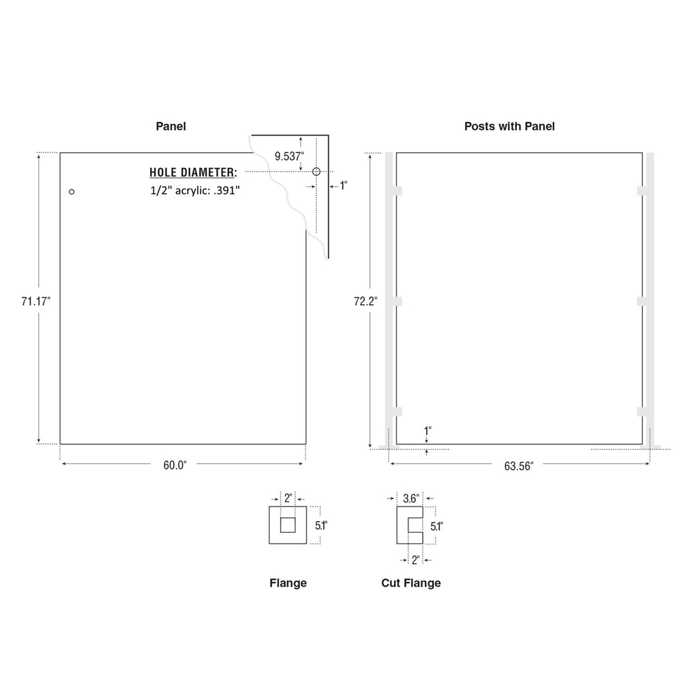 80-A1-P - 1/2" Clear Acrylic Panels