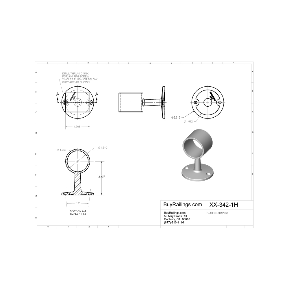 342 - Flush Center Post