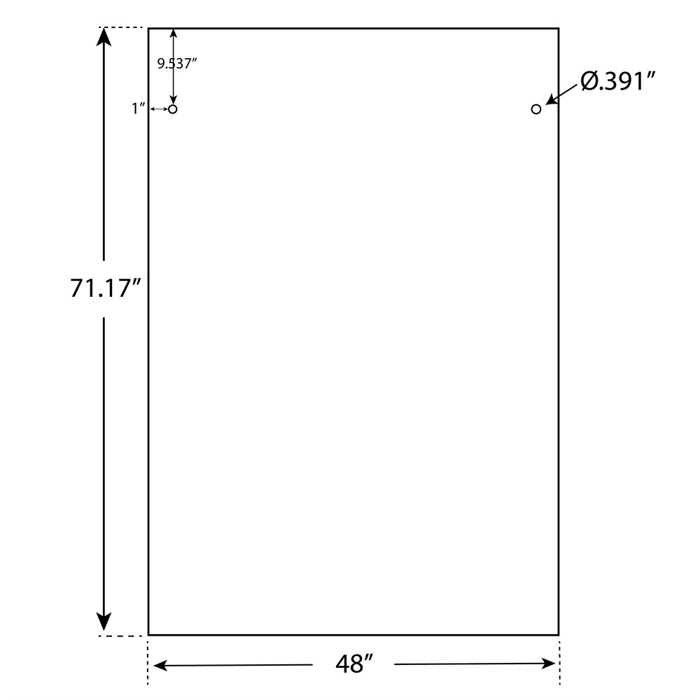 80-A2-P - 1/2" Frosted Acrylic Panels