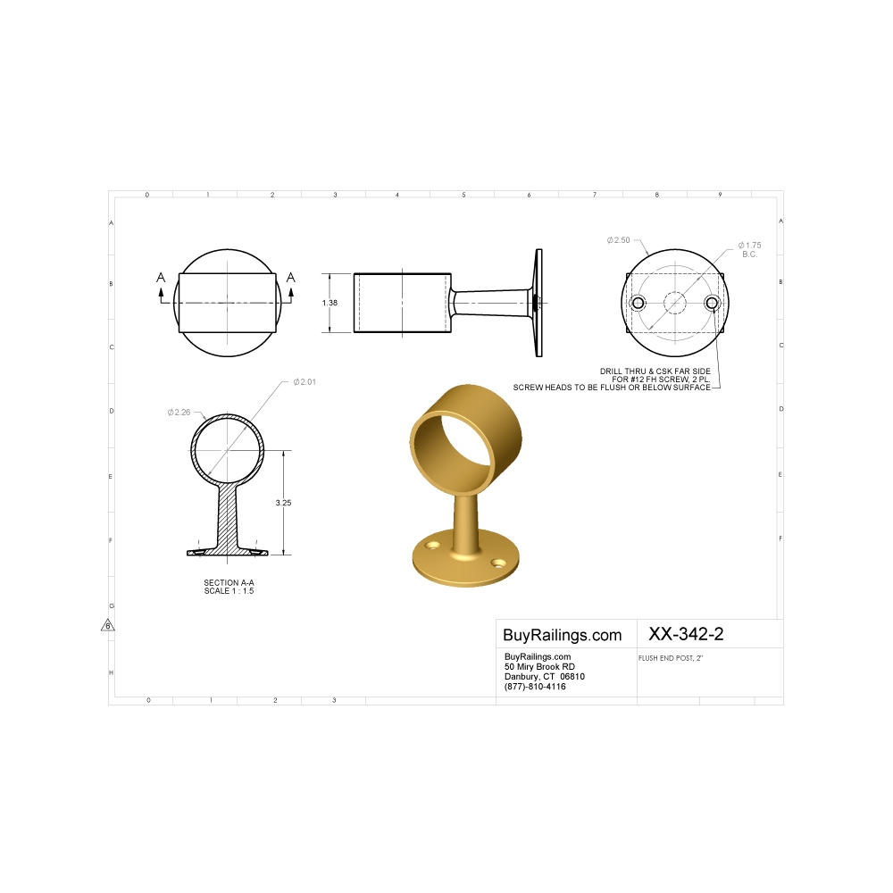 342 - Flush Center Post