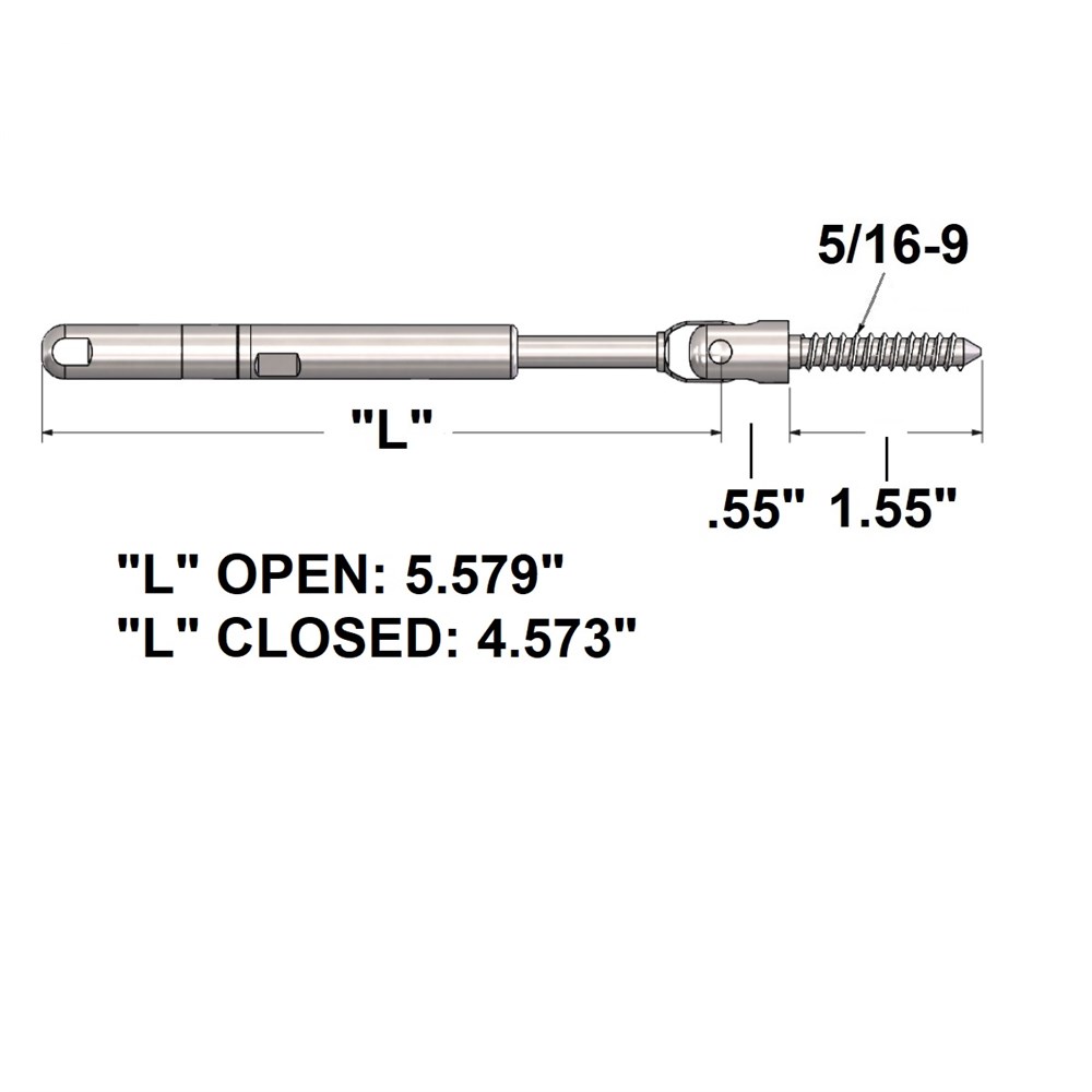 CA-WST - Swageless Stair Tensioner Fittings for Wood