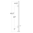 170/42/F - 42" Square Post with Flange