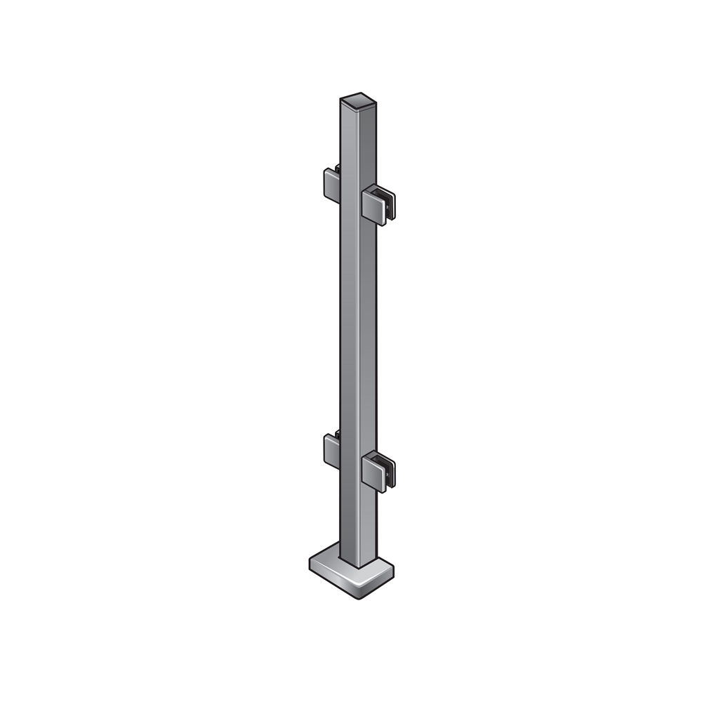 170/42/CF - 42" Square Post with Cut Flange