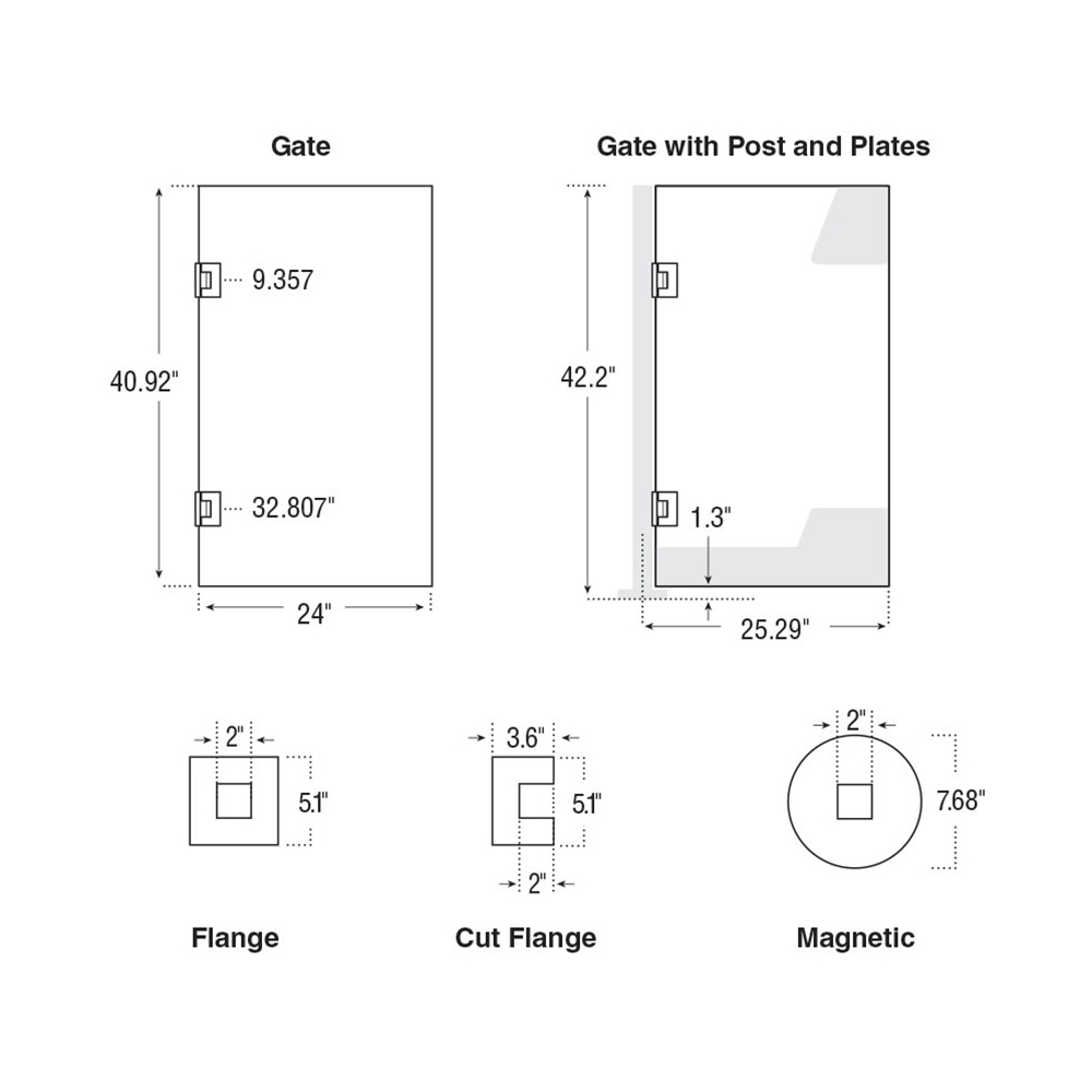 80-4GATE - 1/2" Thick Clear Acrylic Gates