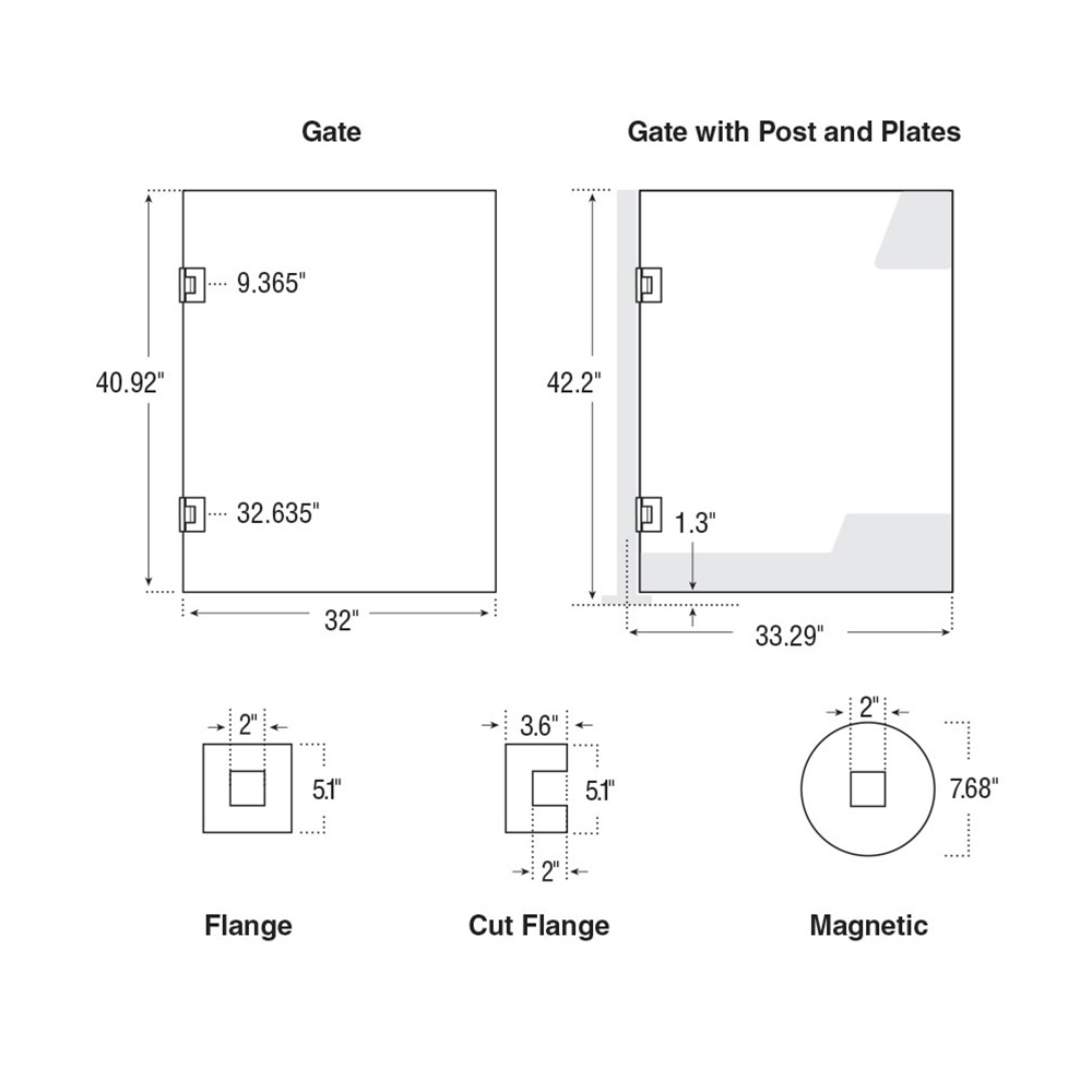 80-4GATE - 1/2" Thick Clear Acrylic Gates