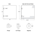 80-4GATE - 1/2" Thick Clear Acrylic Gates