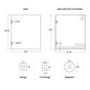 84-4GATE - 1/2" Thick Frosted Acrylic Gates