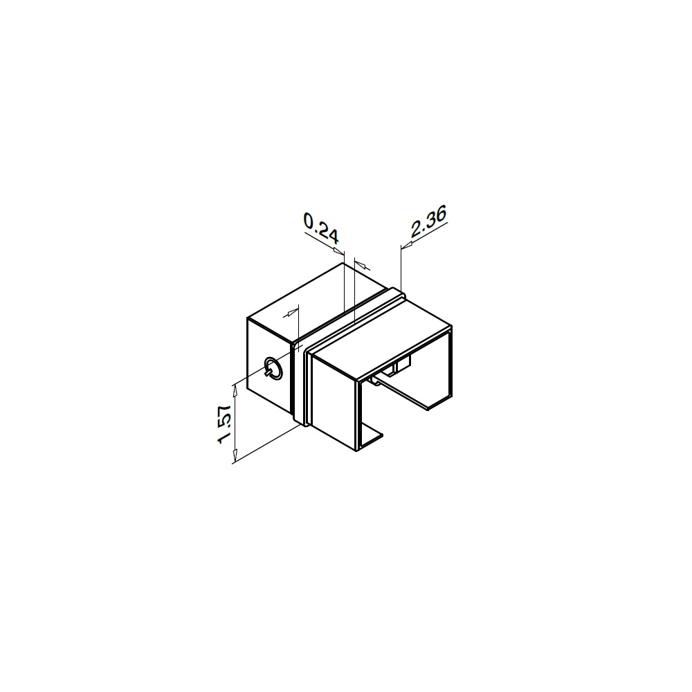 6790 - Internal Splice/Connector For Rectangular Channel Tubing