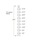 CS161/36/F - C.A.T. Floor Mount 36" Post for 1/8" Cable and 1.67" Round Handrail