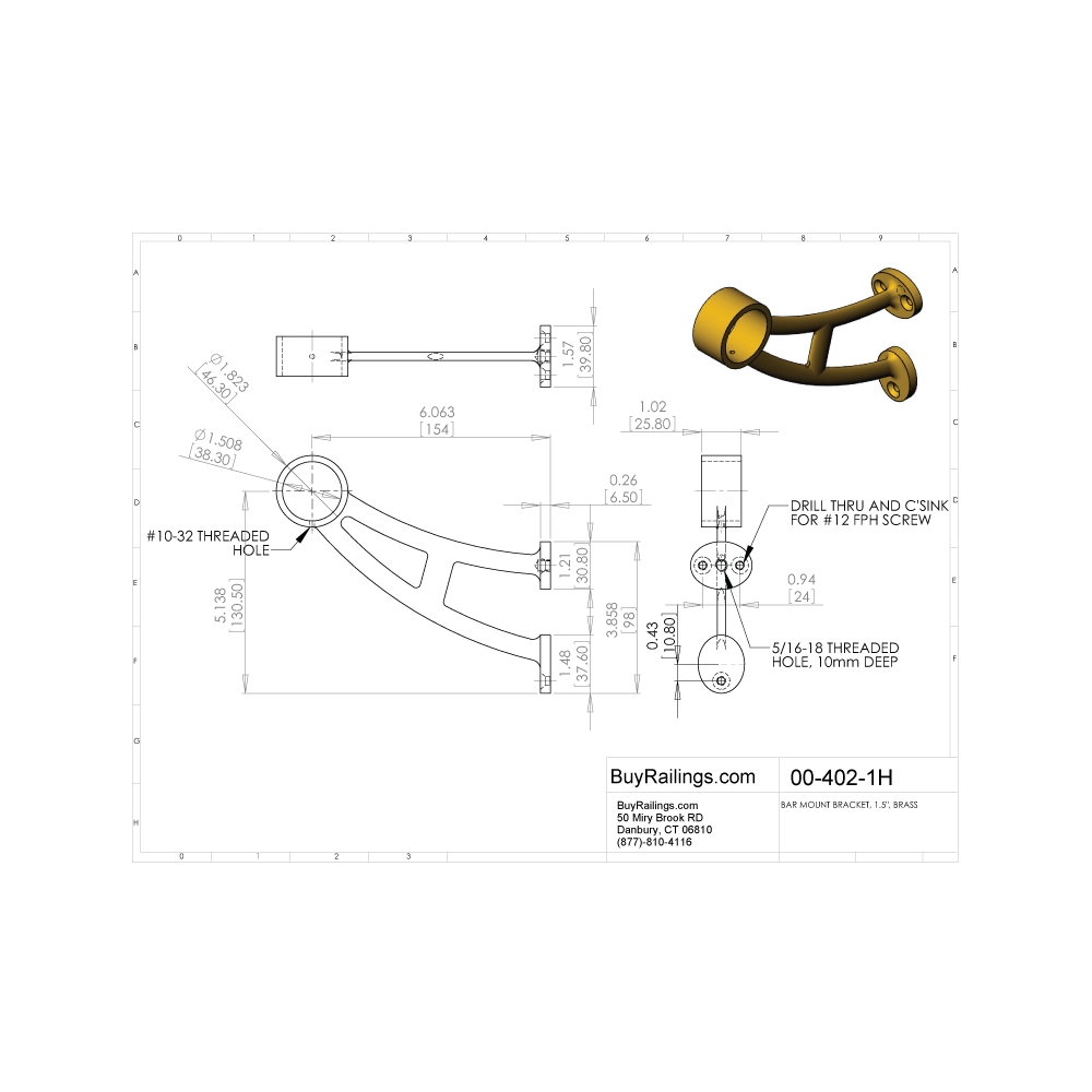 402 - Bar Footrail Mount Bracket