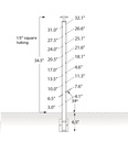 CS161/36/W - C.A.T. Fascia Mount 36" Post for 1/8" Cable and 1.67" Round Handrail