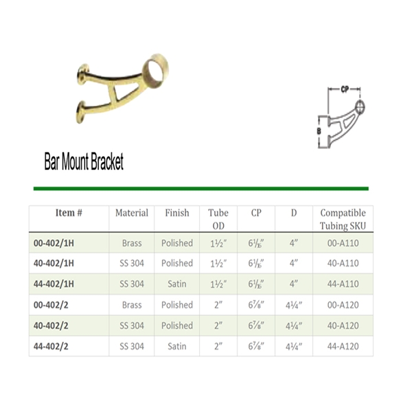 402 - Bar Footrail Mount Bracket