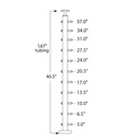 CS424/42/F/F - Floor Mount 42" Post for 1/8" Cable and Square/Rectangular Handrail