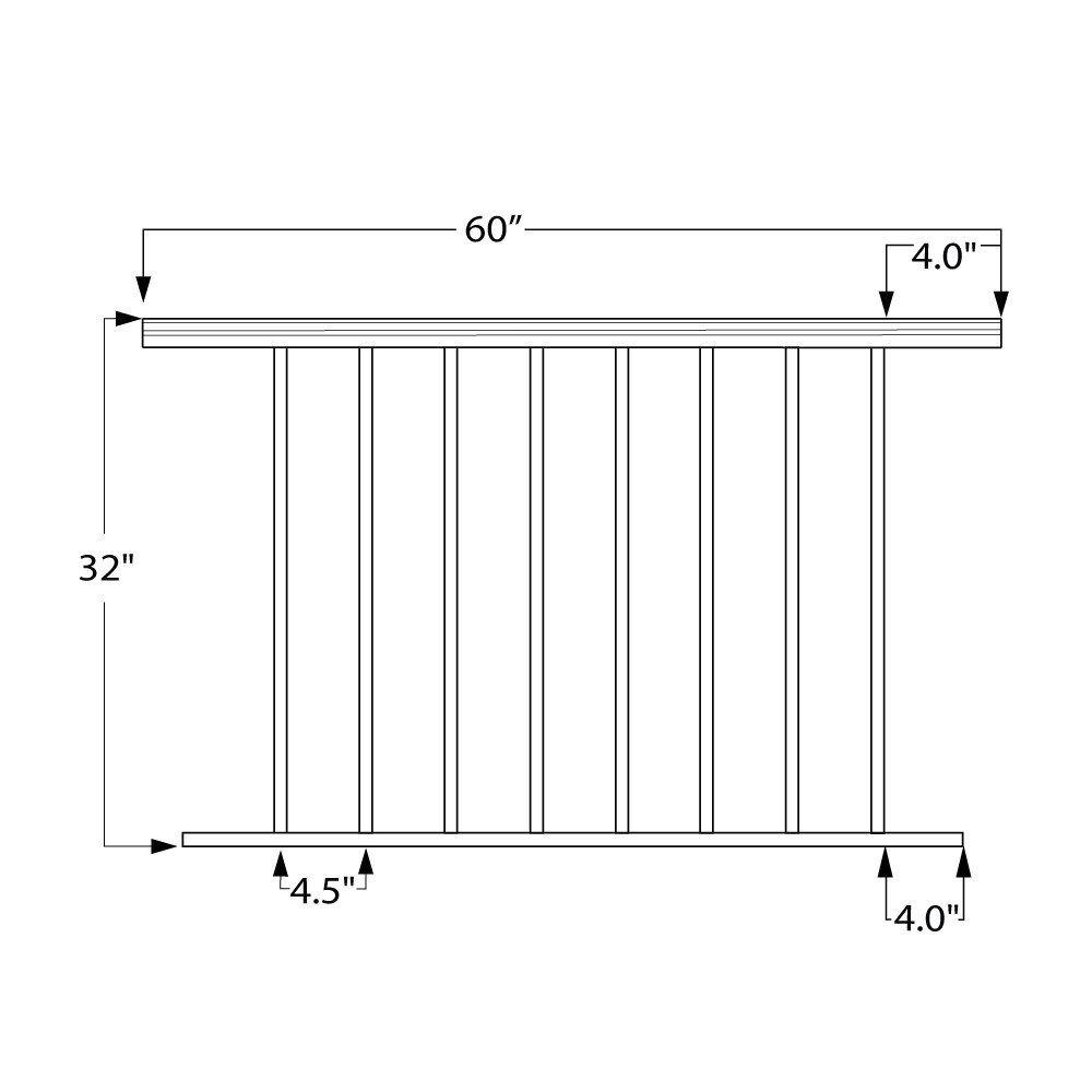 3642L - Level Picket Rail Panels