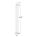 9000/36/F - Floor Mount 36" Post for Picket Railing