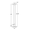 9000/42/F - Floor Mount 42" Post for Picket Railing