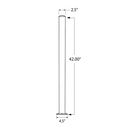 9000/42/F - Floor Mount 42" Post for Picket Railing