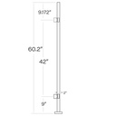 170/60/F - 60" Square Post with Flange