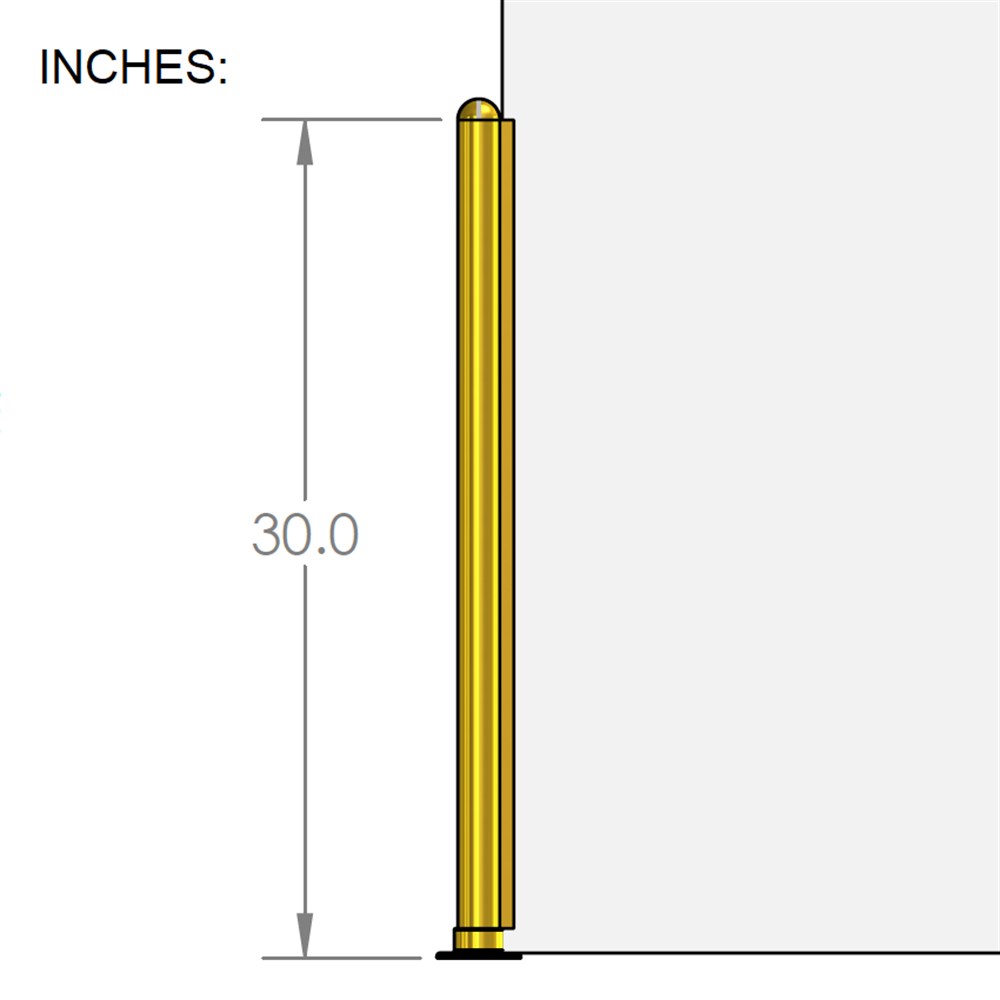 PR55 - 30" High Booth Divider Post