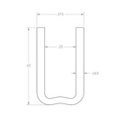 U030X - U-Channel for 1/4" Panels