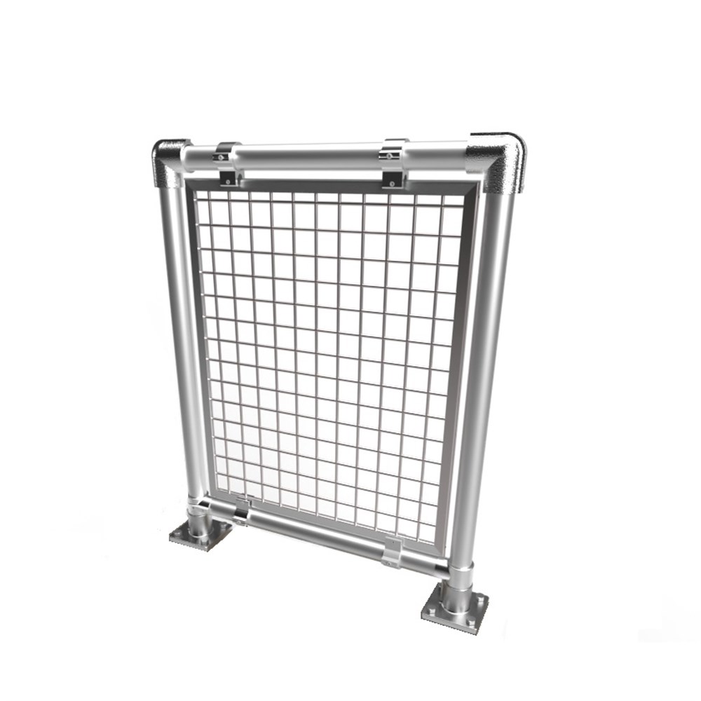 MP112ID/42/F - Floor Mount 42" Post for Mesh Panel Pipe Railing