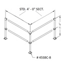 501 - Corner Kit Double Line Railing