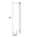 GS635/42/F - Floor Mount 42" Post for Glass Railing