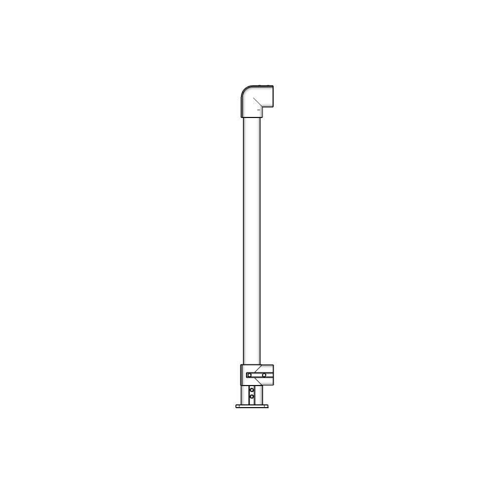 C483/36/F - Prefabricated Floor Mount Post, 36"H, for 1/8" or 3/16" Cable