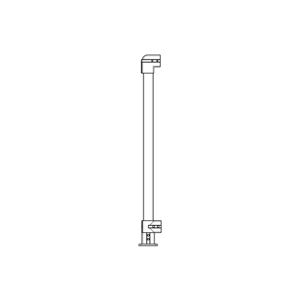 C483/36/F - Prefabricated Floor Mount Post, 36"H, for 1/8" or 3/16" Cable