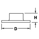 500 - 1" X 2" Railings Wall Flange