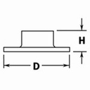 512 - 4" Floor Flange 1-1/2" OD