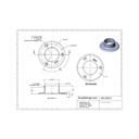 530 - 4" Wall Flange 2" OD