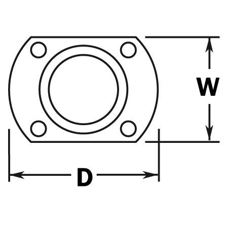 531 - Cut Wall Flange 2" OD