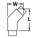 730 - Flush 135 Degree Angle Fitting