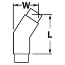 730A - 147 Degree Angle Flush Hand Rail Connector