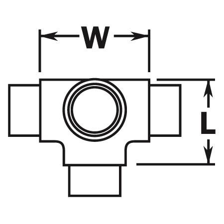 735 - Flush Side Outlet Tee