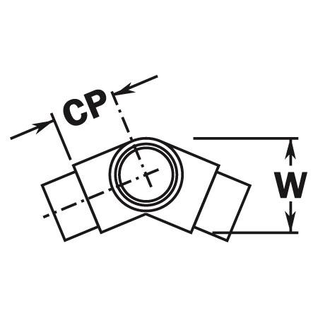 738 - Flush 135 Degree Side Outlet Ell