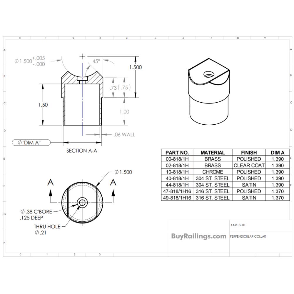 818 - Perpendicular Collar