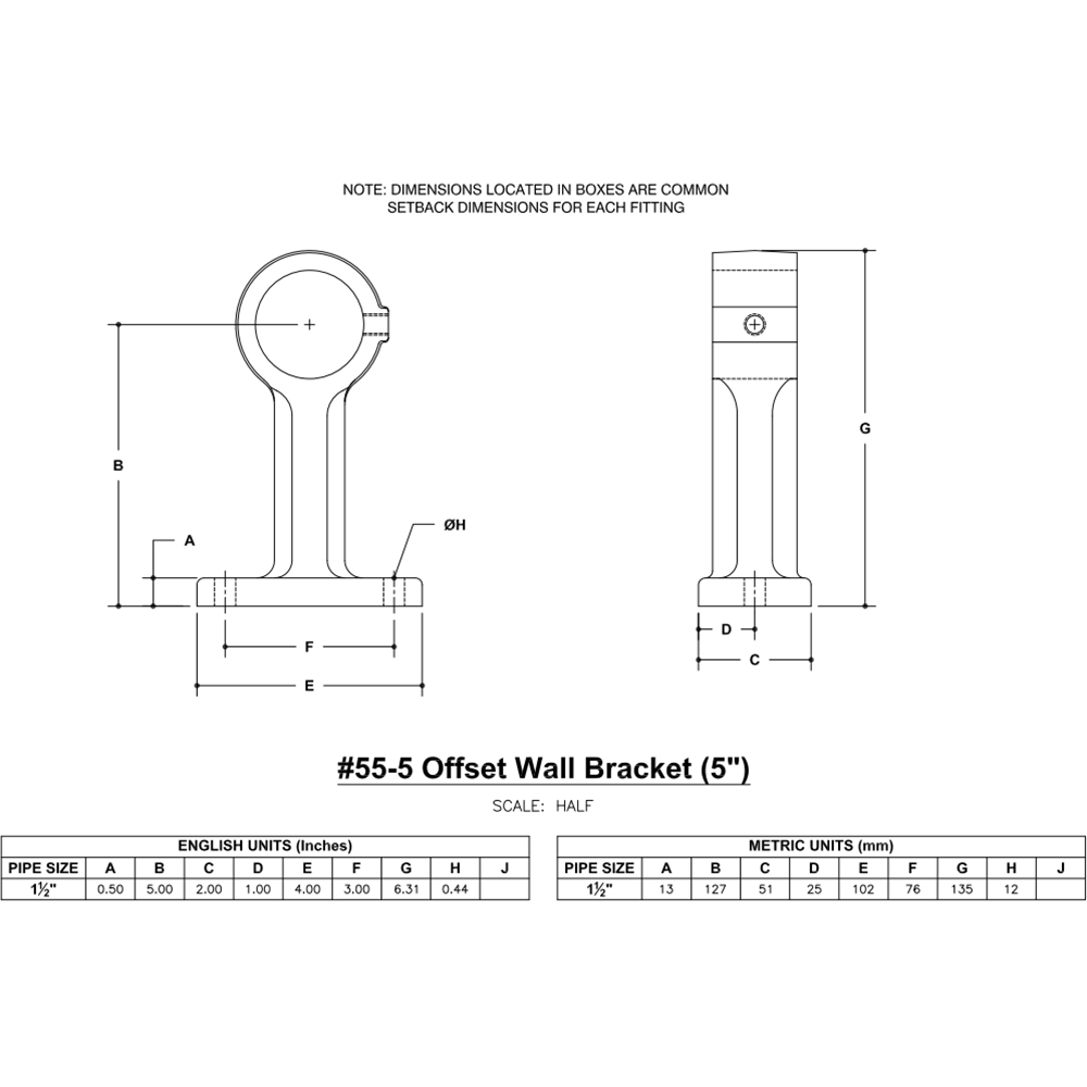 55-5 - Offset Wall Bracket