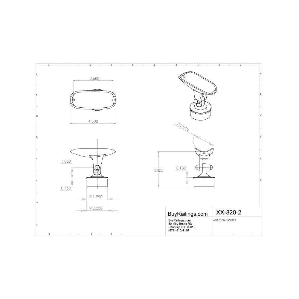 820 - Adjustable Saddle