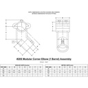 28S - Modular Corner Ell (1 Barrel Assembly)