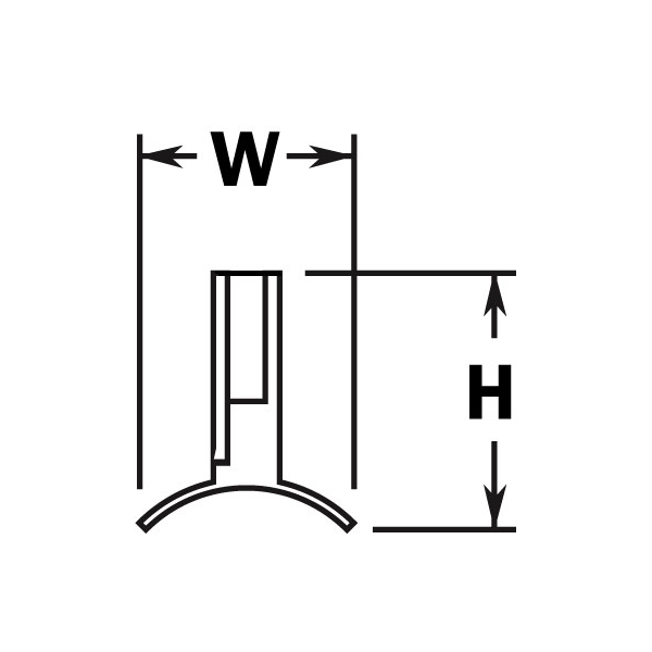 812S - Glass Clips With Stopper 1/4" Glass