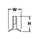 812S - Glass Clips With Stopper 1/4" Glass