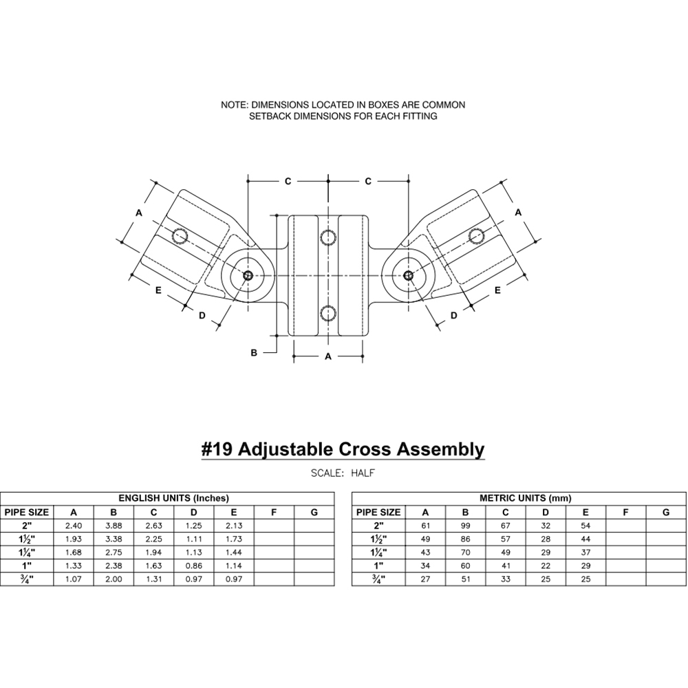 19 - Adj. Cross Assembly