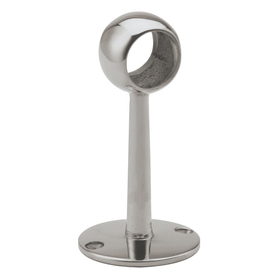 336 - Polished Brass 6" Tall Ball Center Post 2" OD